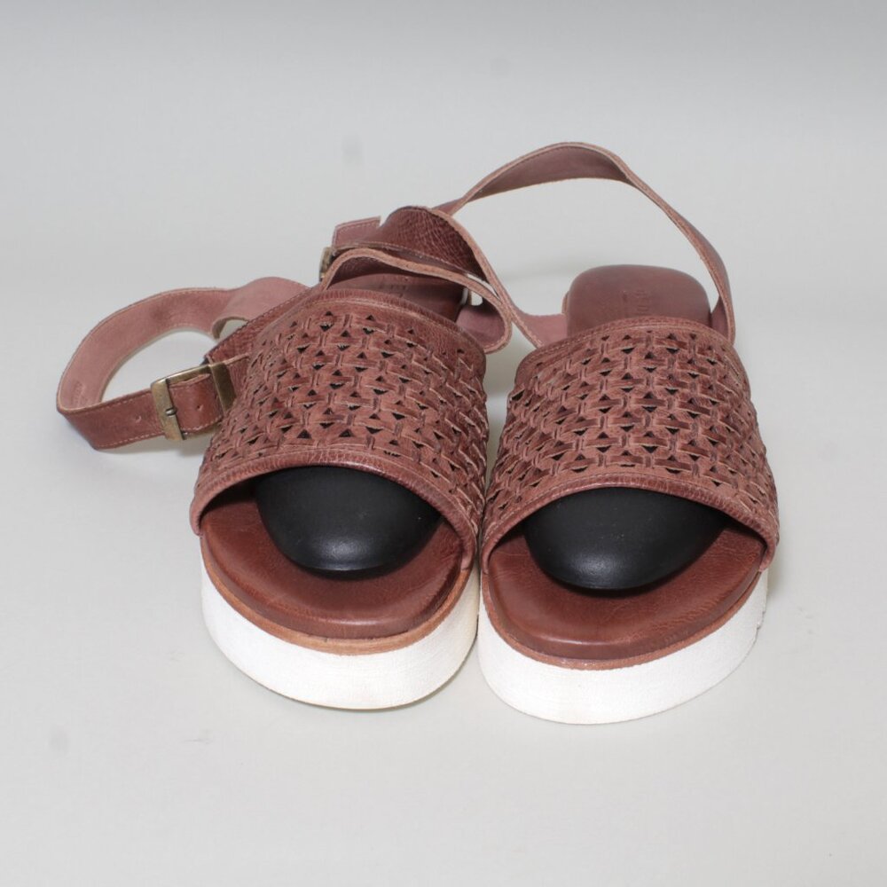 Womens Bed Stu Sandals Size 11 Brisa Brown Leather Slingback Open Toe Sandal